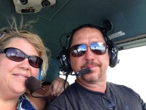 Jeff and I flying